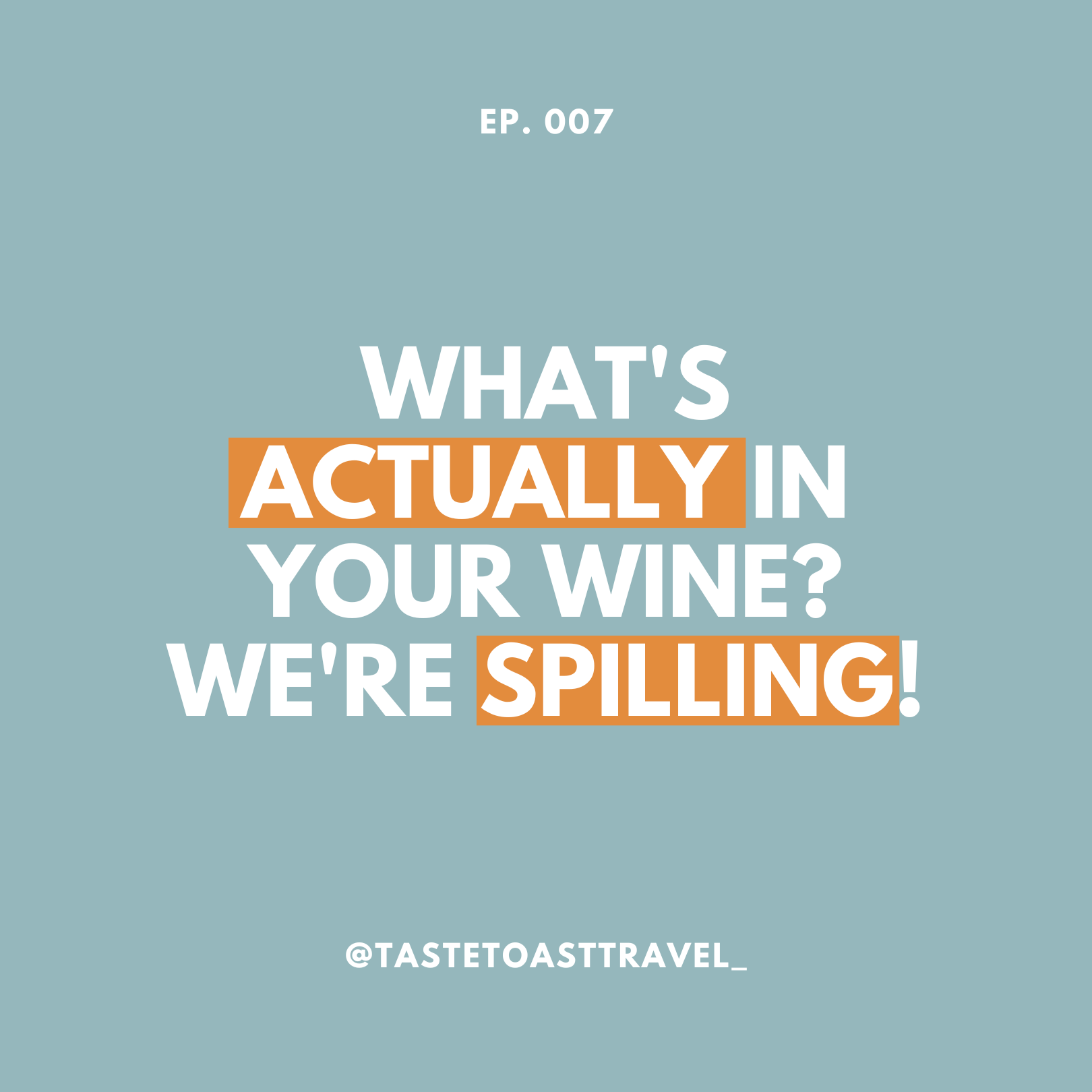 What's ACTUALLY in Your Wine? We're Spilling! on Taste Toast Travel Podcast